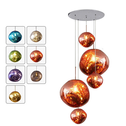 Acrylic Drip Pendant Light 6-15 Inch E27 Socket Warm Glow Adjustable Ceiling Fixture Kitchen Island Dining Table Bedroom Bar Restaurant