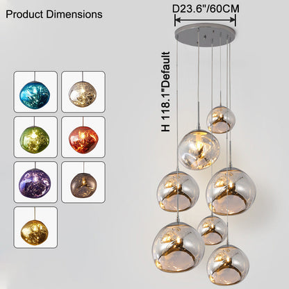 Acrylic Drip Pendant Light 6-15 Inch E27 Socket Warm Glow Adjustable Ceiling Fixture Kitchen Island Dining Table Bedroom Bar Restaurant