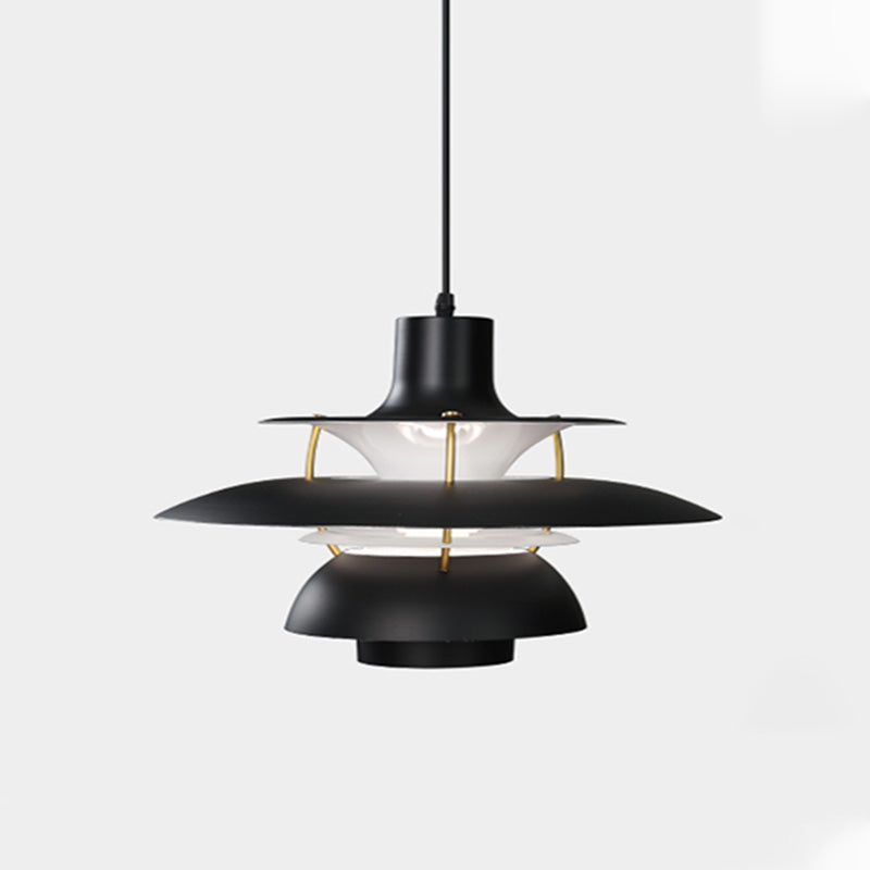 Tiered Metal Shade Hanging Light E27 Socket for Dining Room Kitchen Island Modern Scandinavian Drop Ceiling Fixture