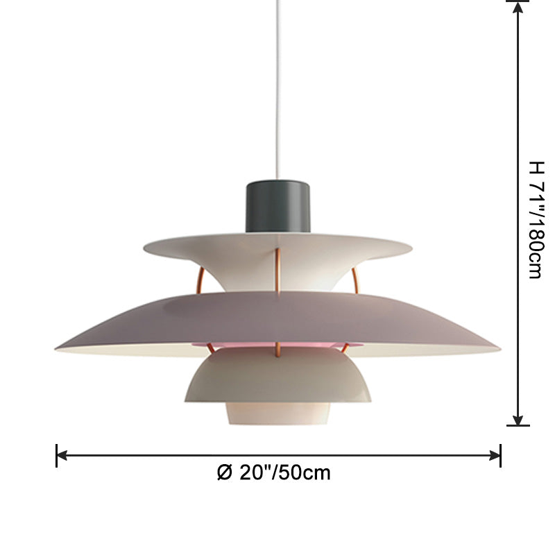 Tiered Metal Shade Hanging Light E27 Socket for Dining Room Kitchen Island Modern Scandinavian Drop Ceiling Fixture