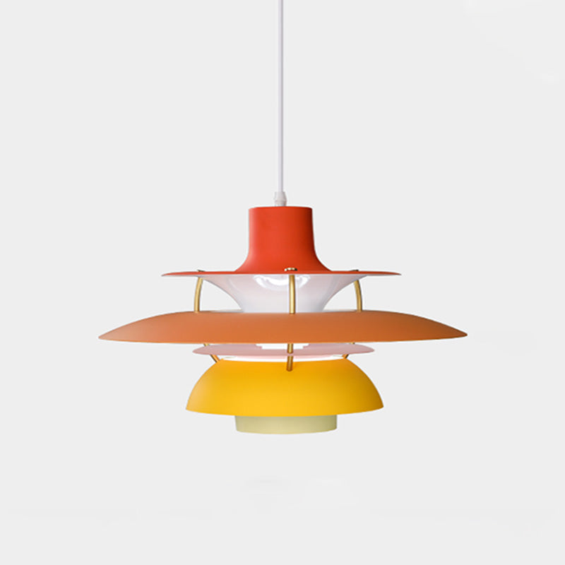 Tiered Metal Shade Hanging Light E27 Socket for Dining Room Kitchen Island Modern Scandinavian Drop Ceiling Fixture