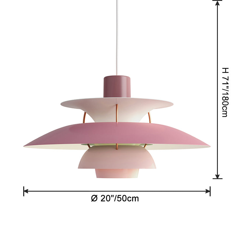 Tiered Metal Shade Hanging Light E27 Socket for Dining Room Kitchen Island Modern Scandinavian Drop Ceiling Fixture
