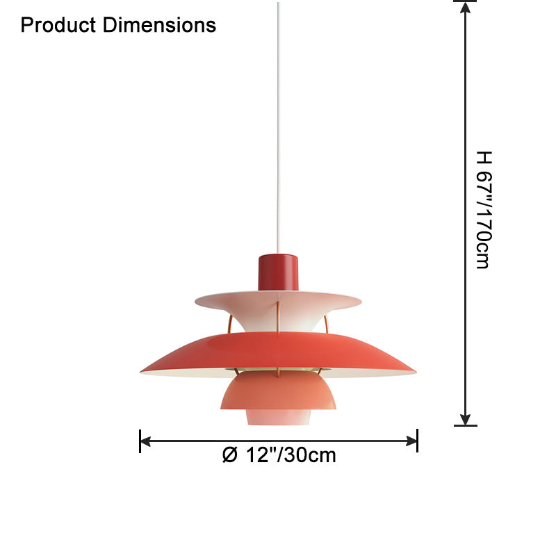 Tiered Metal Shade Hanging Light E27 Socket for Dining Room Kitchen Island Modern Scandinavian Drop Ceiling Fixture