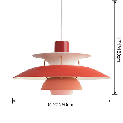 Tiered Metal Shade Hanging Light E27 Socket for Dining Room Kitchen Island Modern Scandinavian Drop Ceiling Fixture
