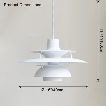 Tiered Metal Shade Hanging Light E27 Socket for Dining Room Kitchen Island Modern Scandinavian Drop Ceiling Fixture