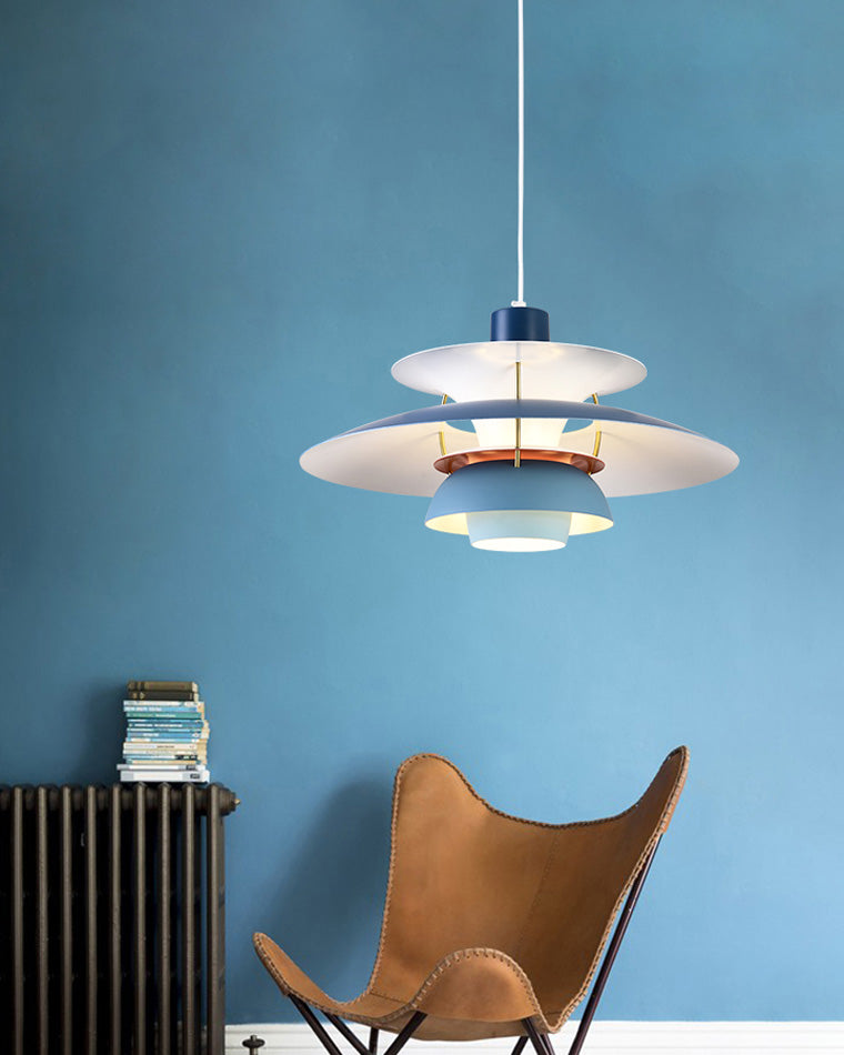 Tiered Metal Shade Hanging Light E27 Socket for Dining Room Kitchen Island Modern Scandinavian Drop Ceiling Fixture