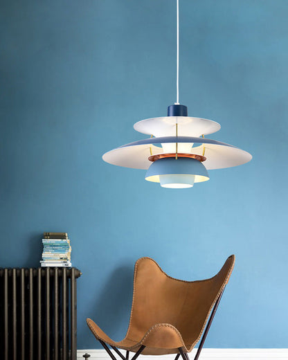 Tiered Metal Shade Hanging Light E27 Socket for Dining Room Kitchen Island Modern Scandinavian Drop Ceiling Fixture