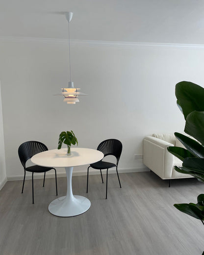 Tiered Metal Shade Hanging Light E27 Socket for Dining Room Kitchen Island Modern Scandinavian Drop Ceiling Fixture