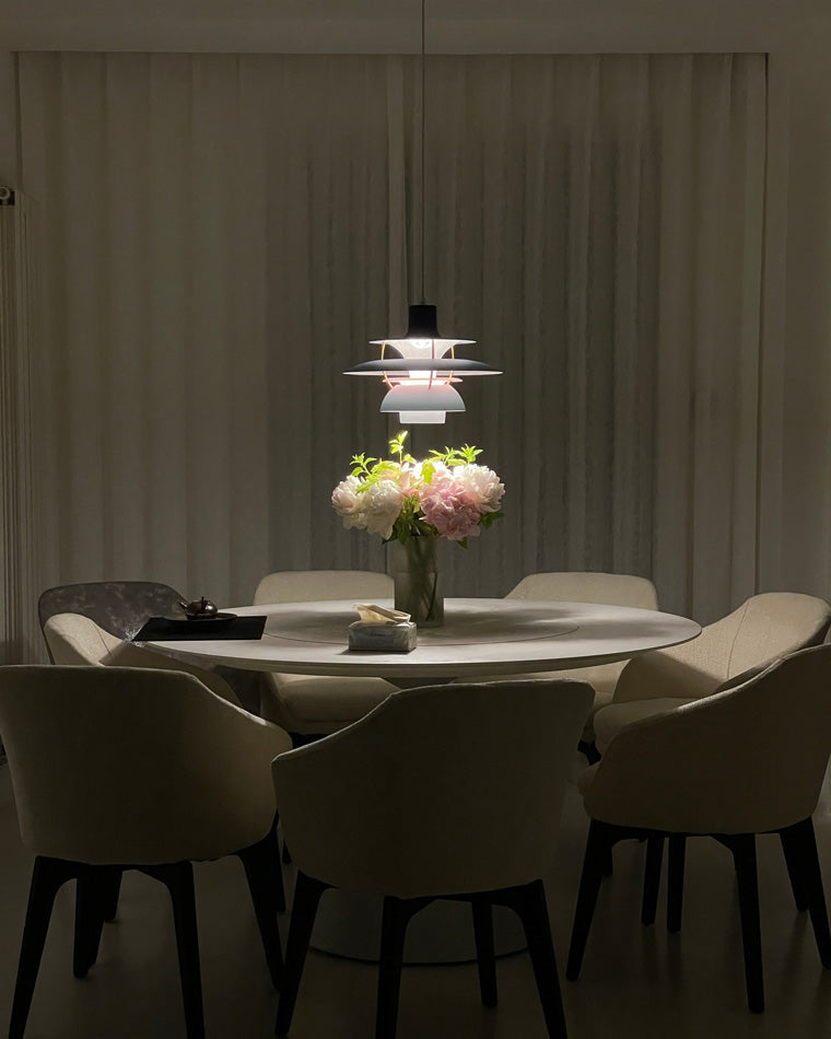 Tiered Metal Shade Hanging Light E27 Socket for Dining Room Kitchen Island Modern Scandinavian Drop Ceiling Fixture