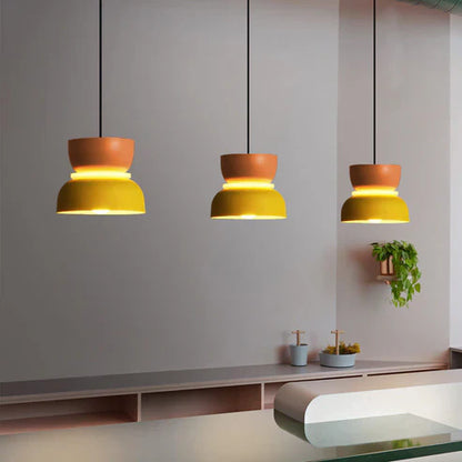 Simple LED Hanging Light in White Finish