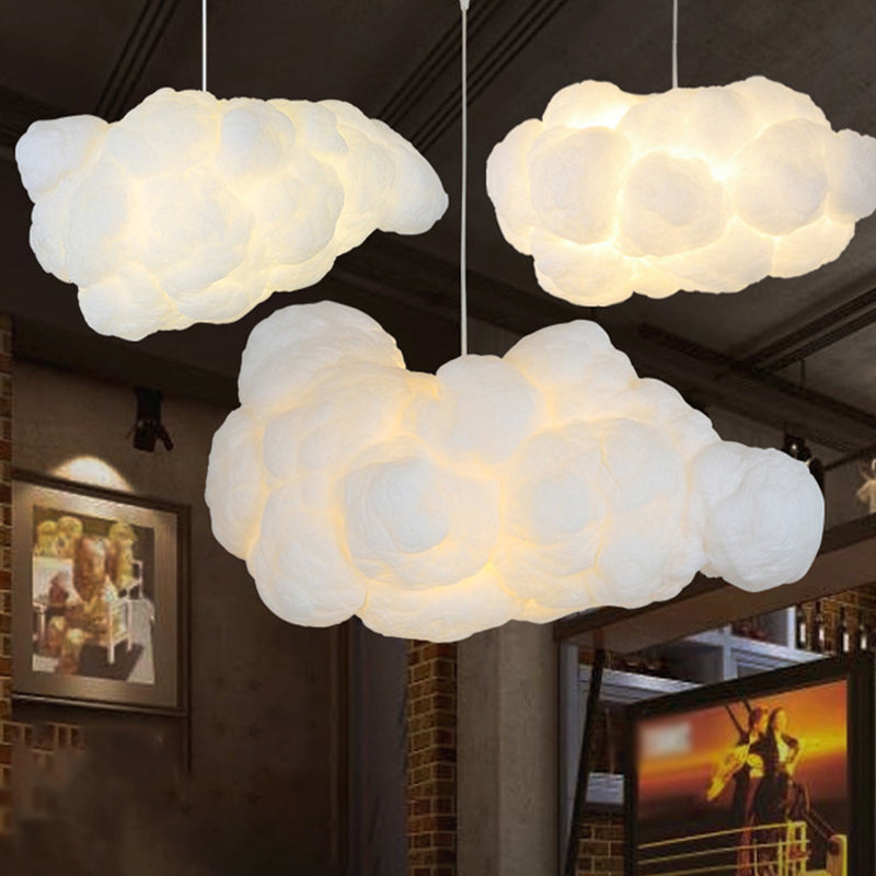 Cloud-Inspired Pendant Light – Modern Floating Design for Living Room, Bedroom & Dining | Adjustable Hanging Light Fixture, White Shade