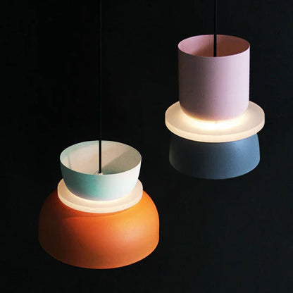 Simple LED Hanging Light in White Finish