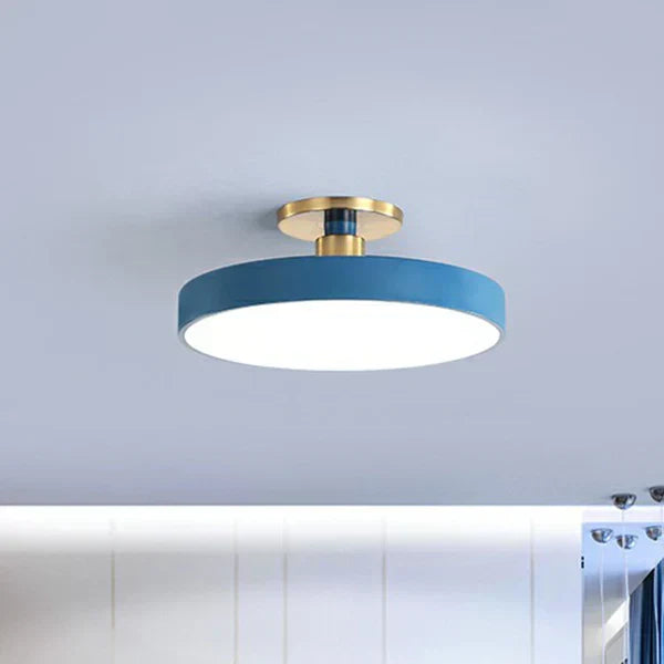 Round Acrylic Flush Mount Light 24 Inch Gold LED Bedroom Living Room Overhead Fixture Scandinavian Style Modern Home Ceiling Lighting