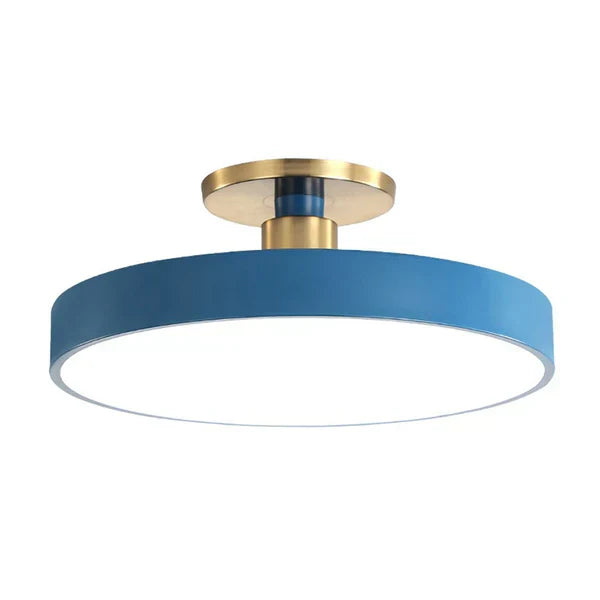 Round Acrylic Flush Mount Light 24 Inch Gold LED Bedroom Living Room Overhead Fixture Scandinavian Style Modern Home Ceiling Lighting