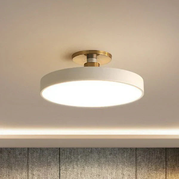 Round Acrylic Flush Mount Light 24 Inch Gold LED Bedroom Living Room Overhead Fixture Scandinavian Style Modern Home Ceiling Lighting