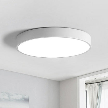 LED Ceiling Light Flush Mount Ultra-Slim Profile 2-Inch Low Profile Round Overhead Lighting Bedroom Modern Minimalist Scandinavian Design