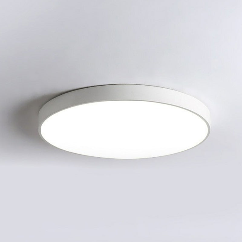LED Ceiling Light Flush Mount Ultra-Slim Profile 2-Inch Low Profile Round Overhead Lighting Bedroom Modern Minimalist Scandinavian Design