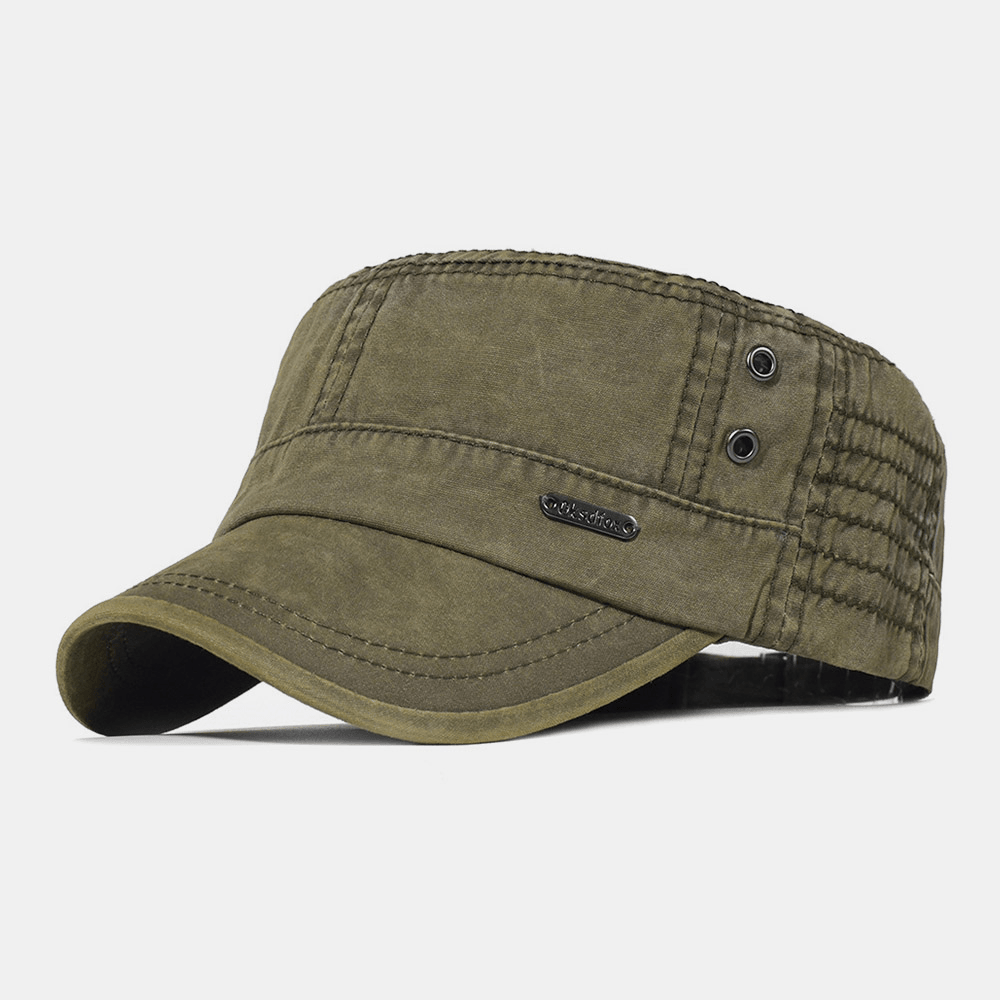 Men's Cotton Cadet Cap – Adjustable Tactical Military Field Hat with Ventilation for Everyday Outdoor Wear
