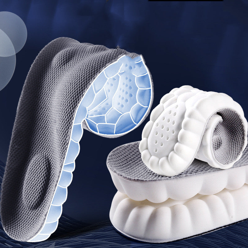 Cushioned Foot Inserts with Heel Protection for Sneakers Boots Work Shoes All-Day Comfort Arch Support Pain Relief Breathable Shoe Liners