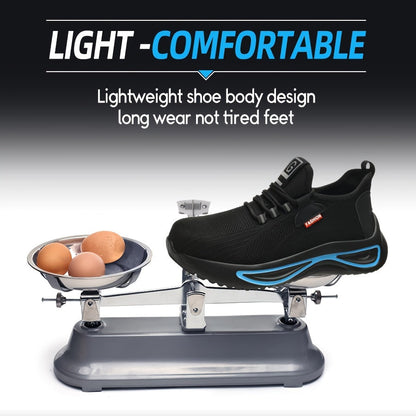 Steel Toe Work Sneakers for Men – Lightweight Breathable Safety Shoes with Puncture Protection for Jobsite & Outdoor Use