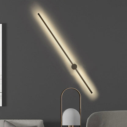 Hardwired LED Sconce Black Aluminum 24 in Contemporary Hallway Bedroom Office Reading Light 600 Lumens Warm White Neutral Dimmable Modern Fi