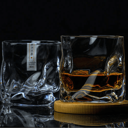 Hand-Cut Crystal Whiskey Tumbler with Traditional Faceted Pattern for Home Bar