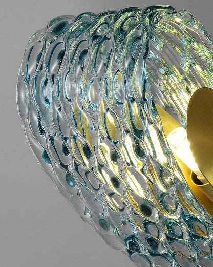 19-Light Glass Ceiling Fixture with Peacock Art Design for Dining Rooms & Large Spaces
