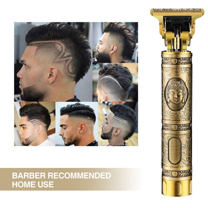 Cordless Precision Hair Clipper with T-Blade for Fade Cuts, Edge-Ups, Beard Shaping & Full Body Detailing – USB Rechargeable, 6-Hour