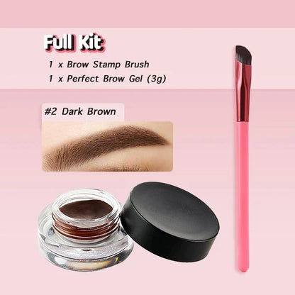 Eyebrow Hair-Stroke Stamp Brush – Instant Natural Brows with Microblading Effect for Powder, Gel & Pomade | Water-Resistant, Ergonomic