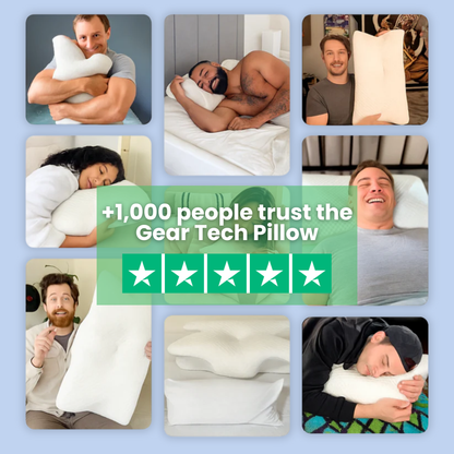 Contoured Memory Foam Sleep Pillow for Airway Support and Neck Alignment – Dual Height for Side and Back Sleepers, Breathable Mesh Cover