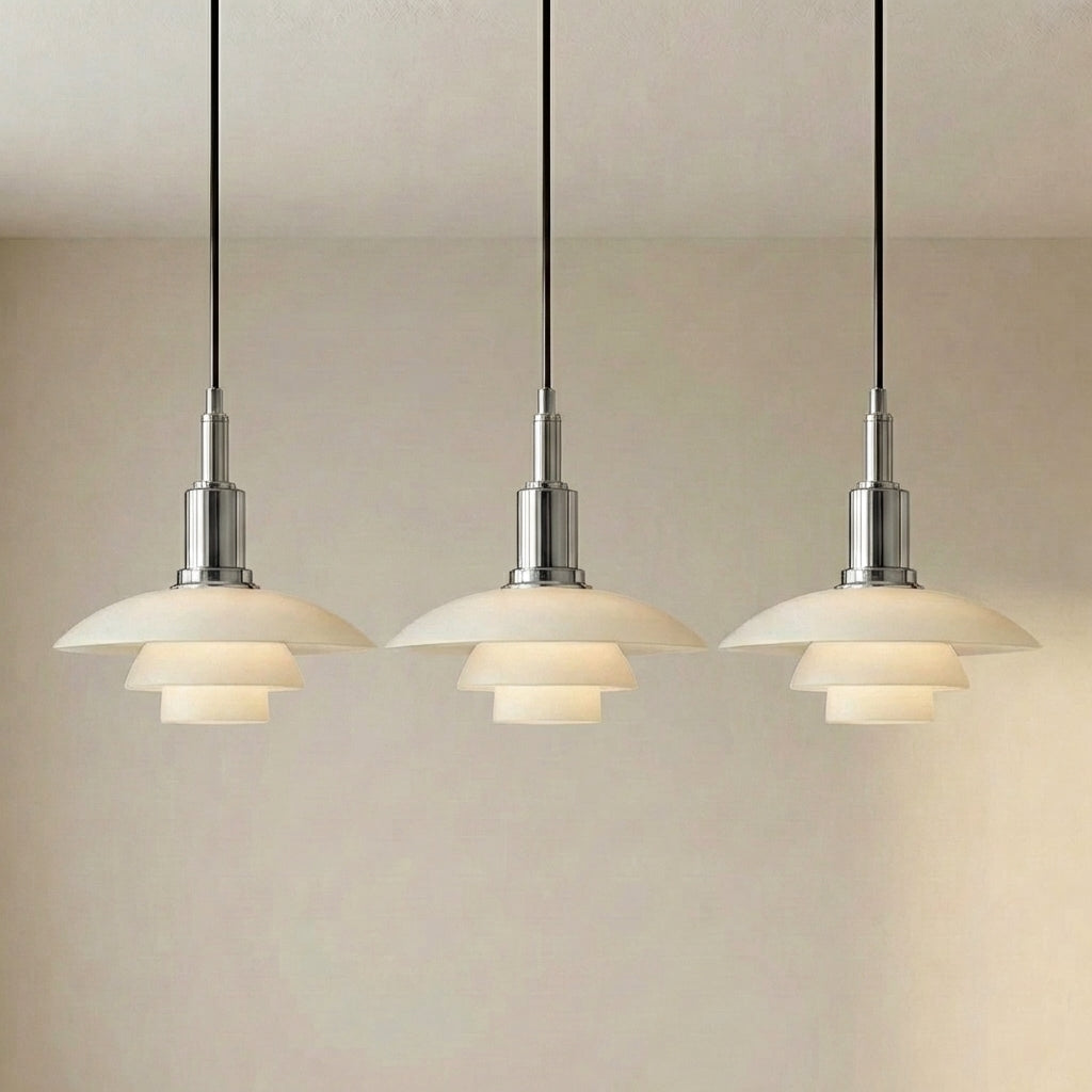 Modern Multi-Head Pendant Light – Adjustable Glass & Metal Ceiling Fixture for Dining Room, Kitchen Island & Living Spaces