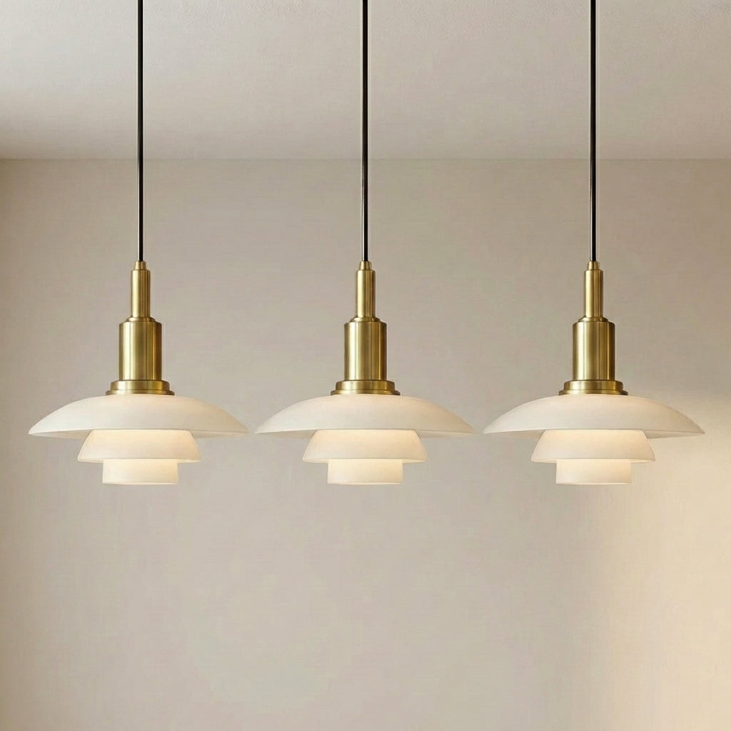 Modern Multi-Head Pendant Light – Adjustable Glass & Metal Ceiling Fixture for Dining Room, Kitchen Island & Living Spaces