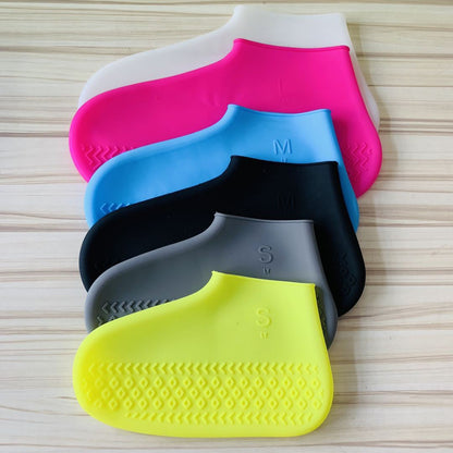Reusable Silicone Overshoes for Rain & Snow Protection – Foldable Slip-On Boot Covers for Men Women Kids Outdoor Hiking Camping