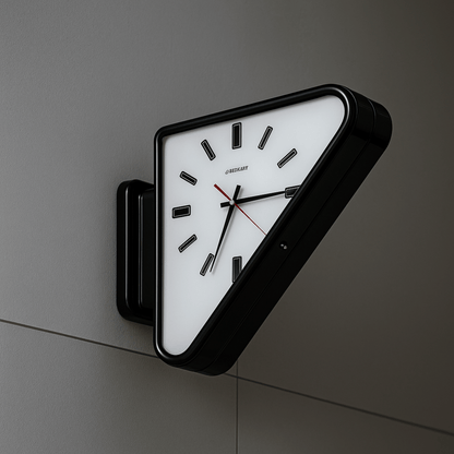 Sculptural | Modern Wall Clock with Dual-Sided Design & Silent Movement | Minimalist Decor for Contemporary Interiors
