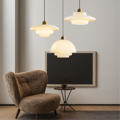 Globe Pendant Light Fixture 12" Frosted Glass Shade White Diffused Glow Modern Ceiling Mount Kitchen Island Dining Room Hallway Bedroom Ligh
