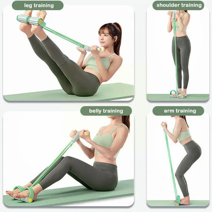 Resistance Band Trainer with Foot Pedals for Full Body Workout Home Gym Exercise Equipment Portable Fitness Toning Legs Arms Core Yoga Pilat