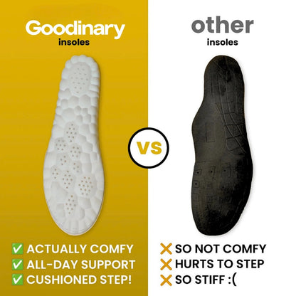 Memory Foam Insoles with Arch Support for All-Day Comfort in Sneakers, Work & Casual Shoes