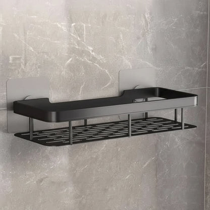 Wall-Mounted Corner Organizer Rack ABS Adhesive No-Drill Bathroom Caddy Triangle Rectangle Shape Holds Shampoo Soap Toiletries for Small Spa