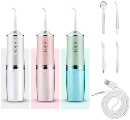 Water Flosser Cordless Rechargeable 220ml Tank Multi-Tip