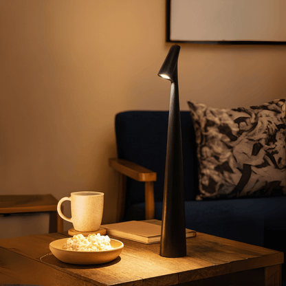 Rechargeable LED Accent Lamp Metal Cordless Indoor Outdoor Portable Lighting 5.5 x 17.7 Inches Battery Operated Tabletop Illumination for Pa