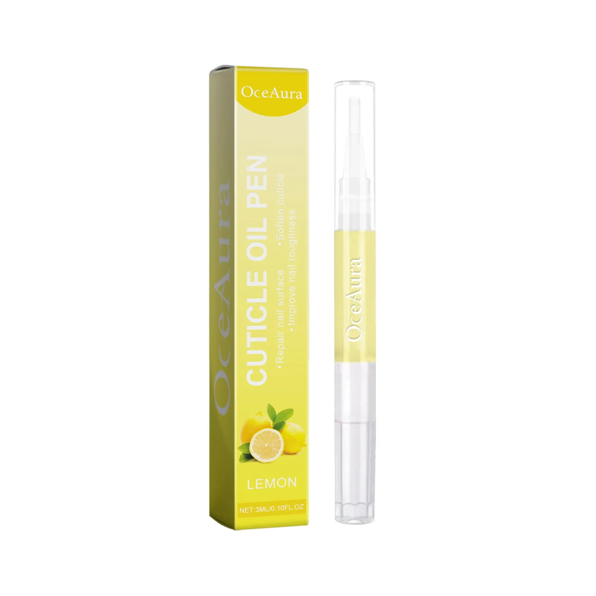 3-in-1 Cuticle Oil Pen with Brush Applicator for Nail Strengthening & Hydration, Softens Dry Cuticles, Brightens Nails