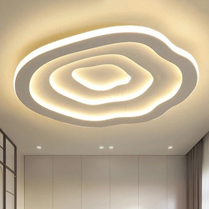 LED Ceiling Light Flush Mount 16"/20"/24" Round White Acrylic Low-Profile Fixture Warm & Cool White for Bedroom Kitchen Living Room Hallway