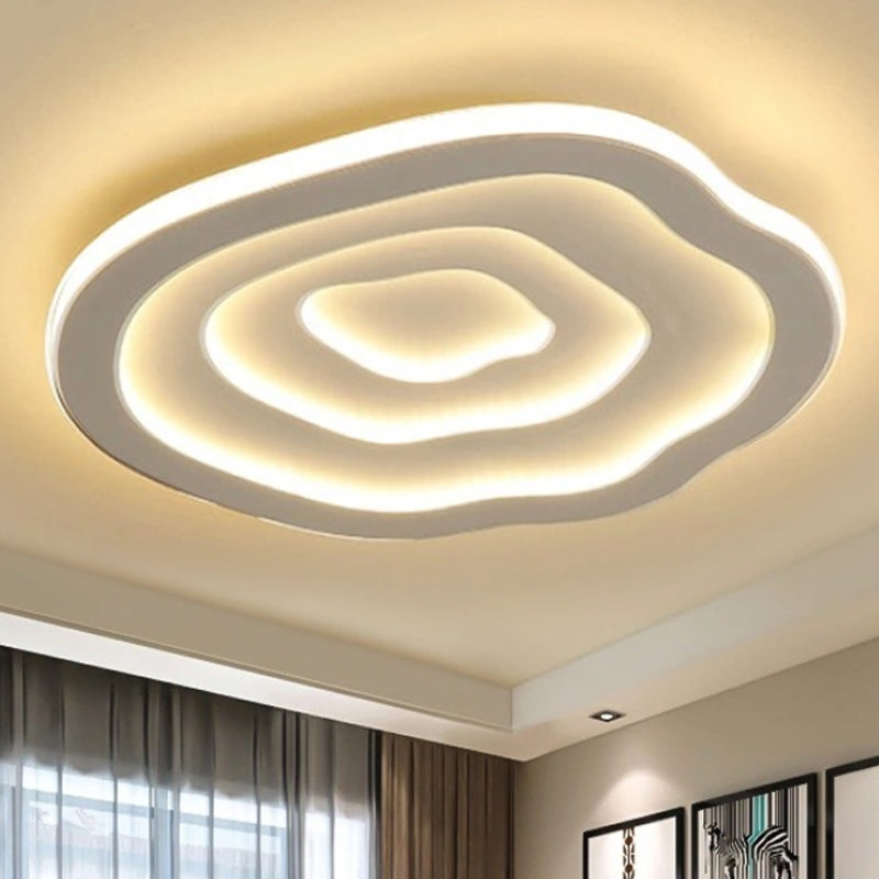 LED Ceiling Light Flush Mount 16"/20"/24" Round White Acrylic Low-Profile Fixture Warm & Cool White for Bedroom Kitchen Living Room Hallway