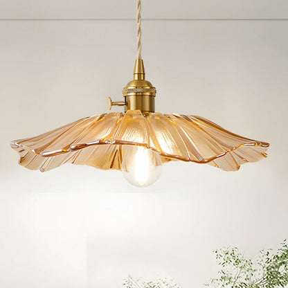 Fluted Glass Hanging Light 11-Inch Shade Burgundy Adjustable Drop Cord E27 Socket for Kitchen Island Dining Area Hallway Above Table Counter