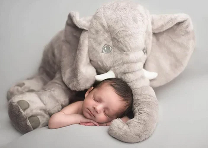 Plush Elephant Cushion Toy for Babies & Toddlers – Soft Nursery Decor – Nursery Accent Pillow for Kids Bedroom Playroom – Large Stuffed Anim