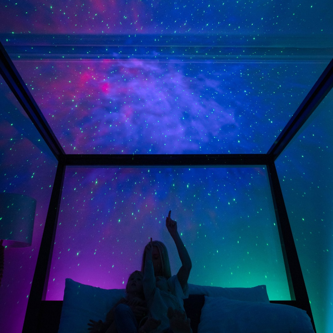 Starry Night Sky LED Projector with Bluetooth Speakers & Remote Control for Bedroom Ceiling Walls