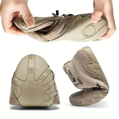 Men's Waterproof High-Top Sneakers with Elastic Slip-On Design - Durable Rubber Sole Boots for Street Style & All-Weather Wear