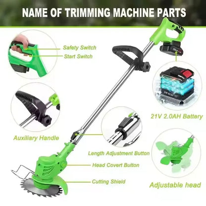 Electric Weed Eater, Electric Weed Wacker, Lawn Edger for Flower Beds, Electric Lawn Trimmer, Lightweight Cordless Weed Trimmer