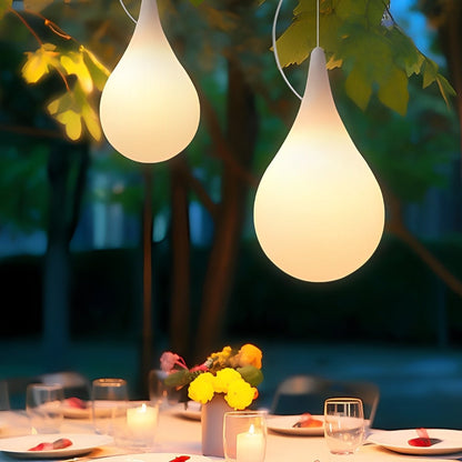 Weatherproof LED Hanging Globe for Deck & Patio – Color-Changing Orb Fixture, 9.4 in Drop Shape with Adjustable Cord, IP65 Rated for Year-Ro