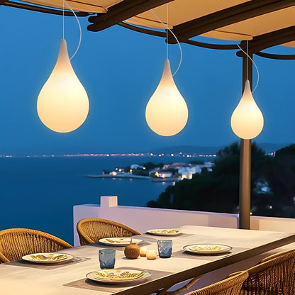 Weatherproof LED Hanging Globe for Deck & Patio – Color-Changing Orb Fixture, 9.4 in Drop Shape with Adjustable Cord, IP65 Rated for Year-Ro